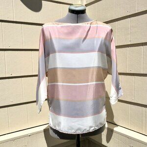 L Rothschild Vintage 80s Striped Blouse Top